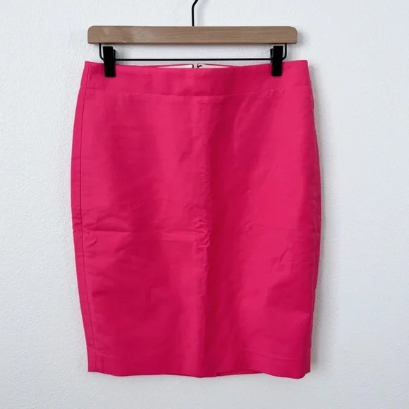 J. Crew - No. 2 Pencil Skirt in Hot Pink Neon Flamingo - Picture 3 of 5